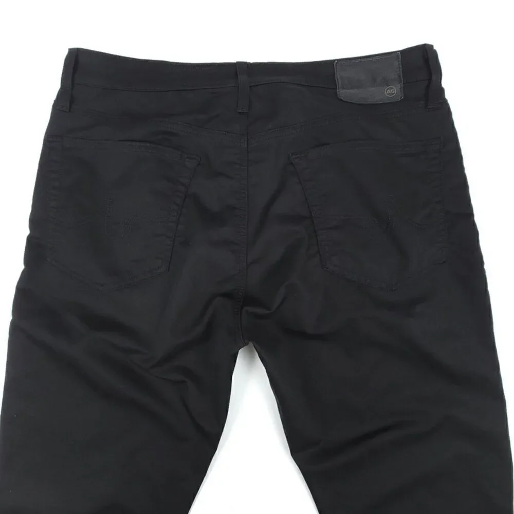 ADRIANO GOLDSHMIED Everett Slim Straight Chino Casual Pant 36x32 Black Minimal